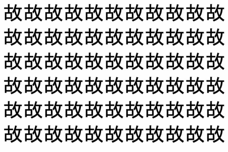 【脳トレ】「故」の中に紛れて1つ違う文字がある！？あなたは何秒で探し出せるかな？？【違う文字を探せ！】