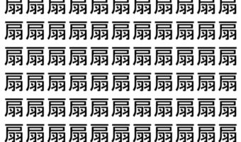 【脳トレ】「扇」の中に紛れて1つ違う文字がある！？あなたは何秒で探し出せるかな？？【違う文字を探せ！】