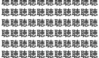 【脳トレ】「聴」の中に紛れて1つ違う文字がある!?あなたは何秒で探し出せるかな??【違う文字を探せ!】