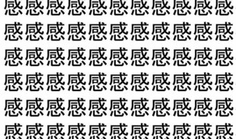 【脳トレ】「感」の中に紛れて1つ違う文字がある!?あなたは何秒で探し出せるかな??【違う文字を探せ!】