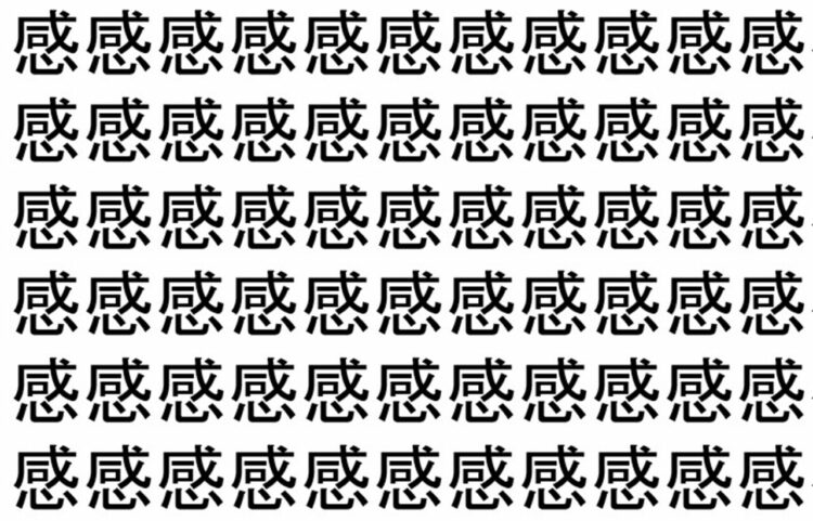 【脳トレ】「感」の中に紛れて1つ違う文字がある！？あなたは何秒で探し出せるかな？？【違う文字を探せ！】