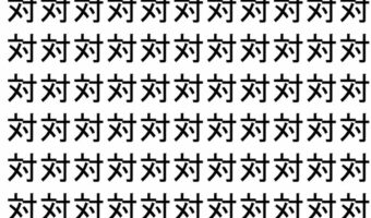 【脳トレ】「対」の中に紛れて1つ違う文字がある！？あなたは何秒で探し出せるかな？？【違う文字を探せ！】