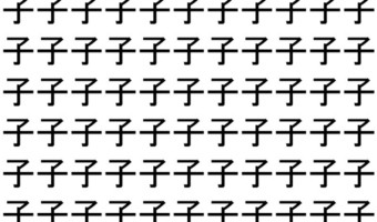 【脳トレ】「子」の中に紛れて1つ違う文字がある!?あなたは何秒で探し出せるかな??【違う文字を探せ!】