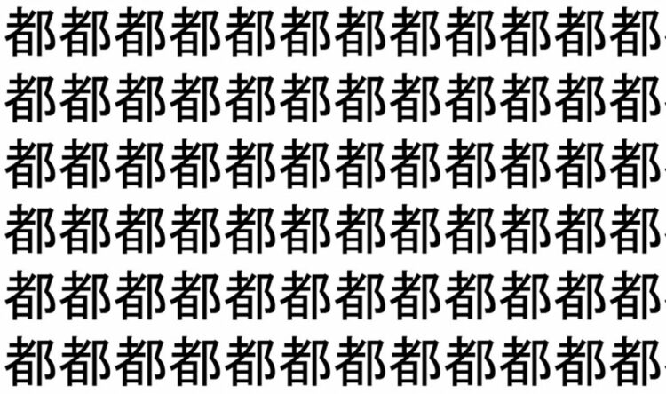 【脳トレ】「都」の中に紛れて1つ違う文字がある！？あなたは何秒で探し出せるかな？？【違う文字を探せ！】