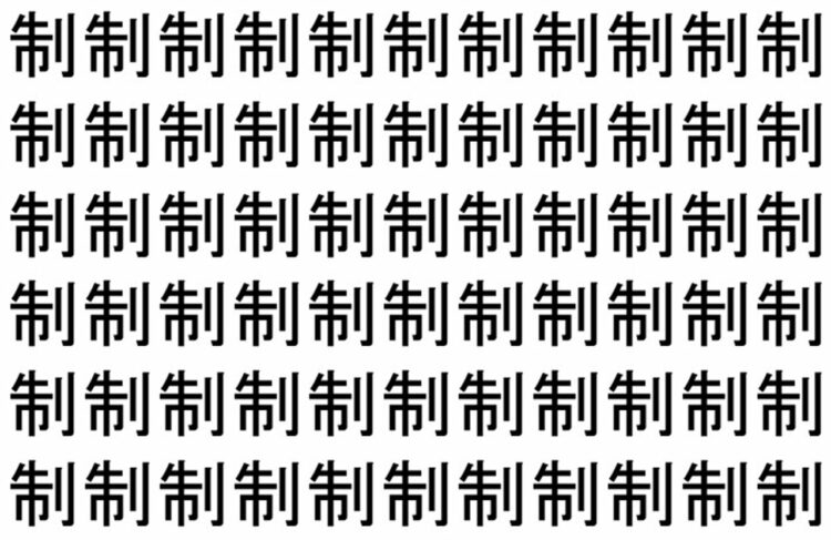 【脳トレ】「制」の中に紛れて1つ違う文字がある！？あなたは何秒で探し出せるかな？？【違う文字を探せ！】