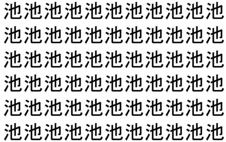 【脳トレ】「池」の中に紛れて1つ違う文字がある！？あなたは何秒で探し出せるかな？？【違う文字を探せ！】