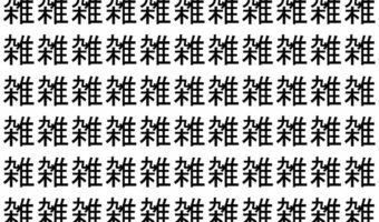 【脳トレ】「雑」の中に紛れて1つ違う文字がある!?あなたは何秒で探し出せるかな??【違う文字を探せ!】