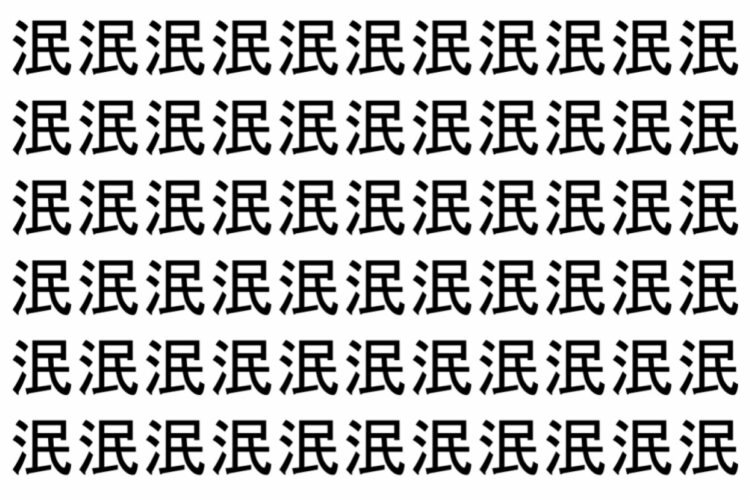 【脳トレ】「泯」の中に紛れて1つ違う文字がある！？あなたは何秒で探し出せるかな？？【違う文字を探せ！】