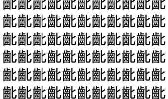 【脳トレ】「齔」の中に紛れて1つ違う文字がある!?あなたは何秒で探し出せるかな??【違う文字を探せ!】