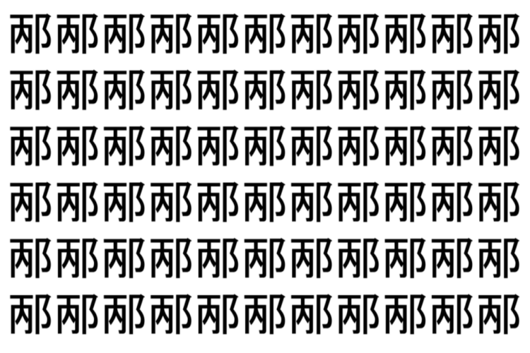 【脳トレ】「邴」の中に紛れて1つ違う文字がある！？あなたは何秒で探し出せるかな？？【違う文字を探せ！】