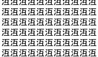 【脳トレ】「沍」の中に紛れて1つ違う文字がある！？あなたは何秒で探し出せるかな？？【違う文字を探せ！】