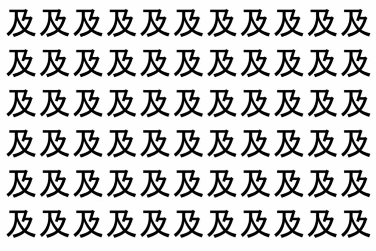 【脳トレ】「及」の中に紛れて1つ違う文字がある！？あなたは何秒で探し出せるかな？？【違う文字を探せ！】
