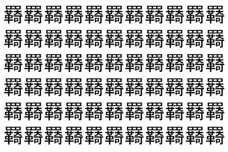 【脳トレ】「羇」の中に紛れて1つ違う文字がある！？あなたは何秒で探し出せるかな？？【違う文字を探せ！】