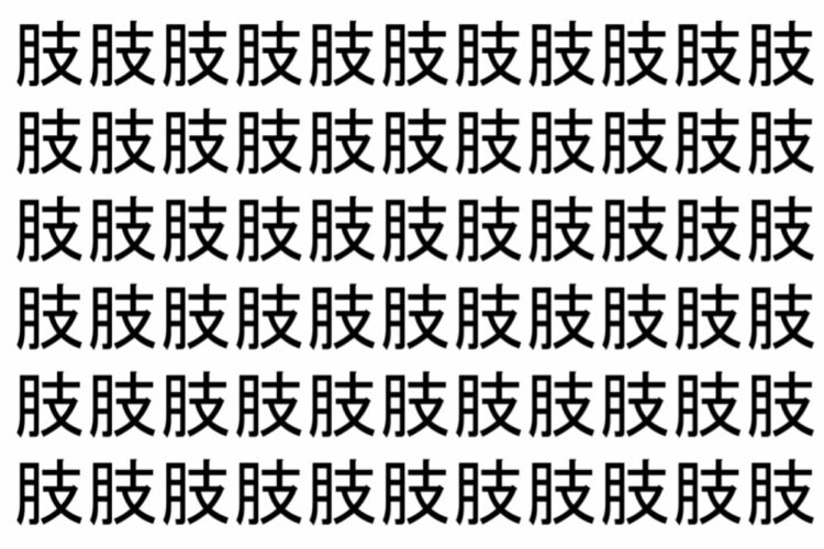 【脳トレ】「肢」の中に紛れて1つ違う文字がある！？あなたは何秒で探し出せるかな？？【違う文字を探せ！】