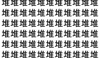 【脳トレ】「堆」の中に紛れて1つ違う文字がある!?あなたは何秒で探し出せるかな??【違う文字を探せ!】