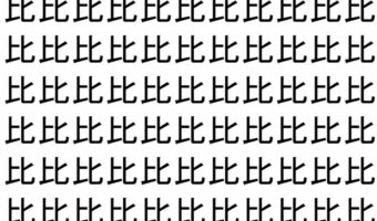 【脳トレ】「比」の中に紛れて1つ違う文字がある!?あなたは何秒で探し出せるかな??【違う文字を探せ!】