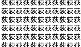 【脳トレ】「荻」の中に紛れて1つ違う文字がある！？あなたは何秒で探し出せるかな？？【違う文字を探せ！】