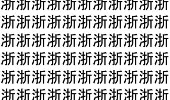 【脳トレ】「浙」の中に紛れて1つ違う文字がある！？あなたは何秒で探し出せるかな？？【違う文字を探せ！】