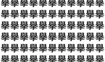 【脳トレ】「擧」の中に紛れて1つ違う文字がある!?あなたは何秒で探し出せるかな??【違う文字を探せ!】