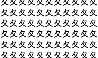 【脳トレ】「夂」の中に紛れて1つ違う文字がある!?あなたは何秒で探し出せるかな??【違う文字を探せ!】