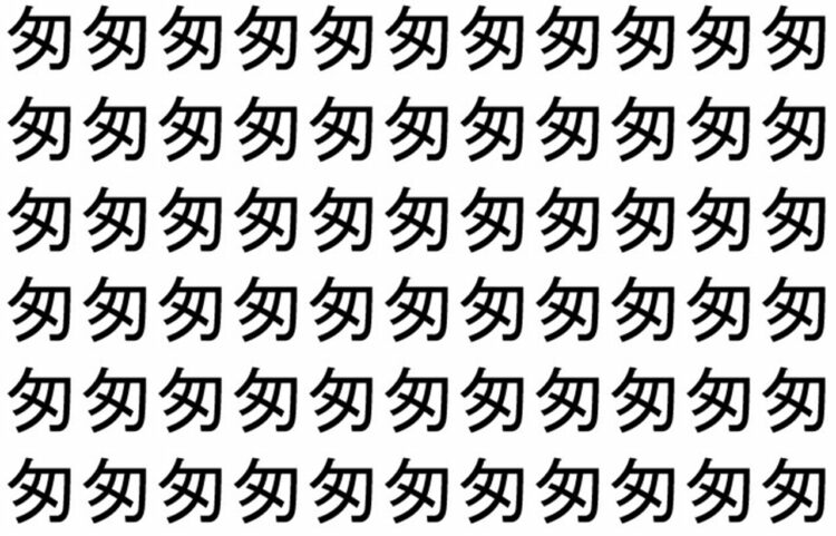 【脳トレ】「匆」の中に紛れて1つ違う文字がある！？あなたは何秒で探し出せるかな？？【違う文字を探せ！】