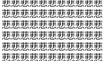 【脳トレ】「蕜」の中に紛れて1つ違う文字がある!?あなたは何秒で探し出せるかな??【違う文字を探せ!】