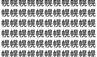 【脳トレ】「幌」の中に紛れて1つ違う文字がある！？あなたは何秒で探し出せるかな？？【違う文字を探せ！】