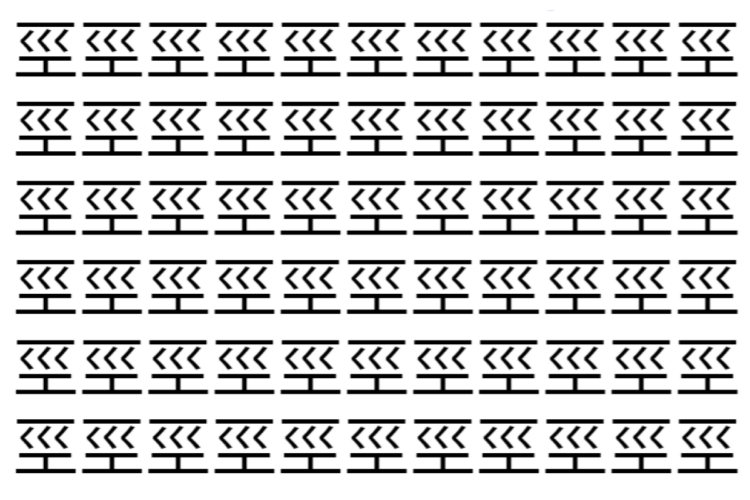 【脳トレ】「巠」の中に紛れて1つ違う文字がある！？あなたは何秒で探し出せるかな？？【違う文字を探せ！】