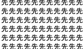 【脳トレ】「先」の中に紛れて1つ違う文字がある!?あなたは何秒で探し出せるかな??【違う文字を探せ!】