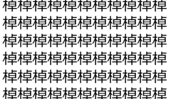 【脳トレ】「棹」の中に紛れて1つ違う文字がある!?あなたは何秒で探し出せるかな??【違う文字を探せ!】