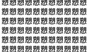 【脳トレ】「愬」の中に紛れて1つ違う文字がある！？あなたは何秒で探し出せるかな？？【違う文字を探せ！】