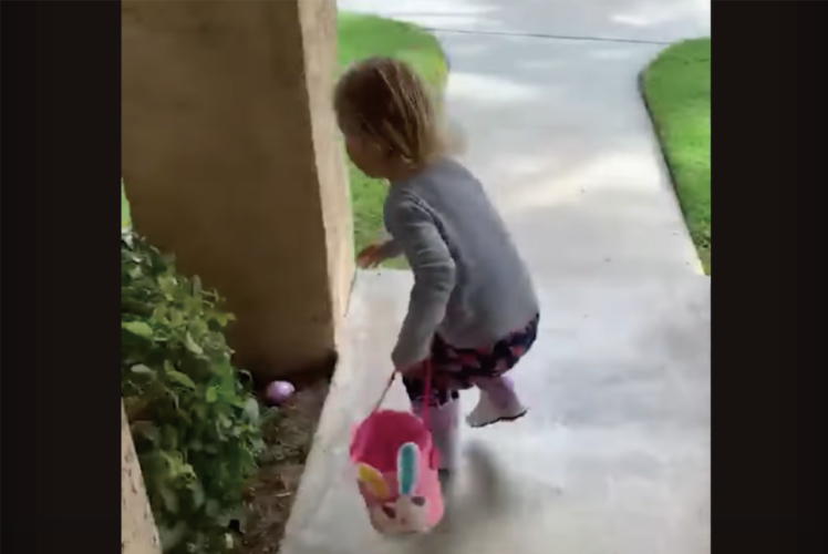 楽しいイースターエッグハントの開始！のはずが・・女の子はやる気喪失。その理由は？？