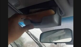 グラスホルダーからサングラスを取り出すかと思いきや・・。出てきたものにビックリ！！【アメリカ・動画】