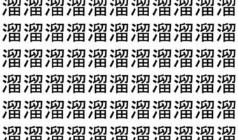 【脳トレ】「溜」の中に紛れて1つ違う文字がある！？あなたは何秒で探し出せるかな？？【違う文字を探せ！】