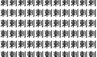 【脳トレ】「剌」の中に紛れて1つ違う文字がある!?あなたは何秒で探し出せるかな??【違う文字を探せ!】