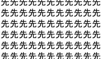 【脳トレ】「先」の中に紛れて1つ違う文字がある!?あなたは何秒で探し出せるかな??【違う文字を探せ!】