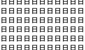 【脳トレ】「日」の中に紛れて1つ違う文字がある！？あなたは何秒で探し出せるかな？？【違う文字を探せ！】