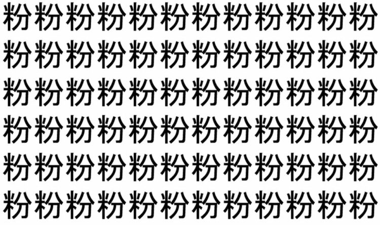 【脳トレ】「粉」の中に紛れて1つ違う文字がある！？あなたは何秒で探し出せるかな？？【違う文字を探せ！】