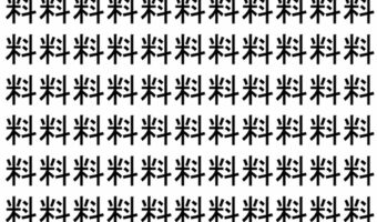 【脳トレ】「料」の中に紛れて1つ違う文字がある!?あなたは何秒で探し出せるかな??【違う文字を探せ!】