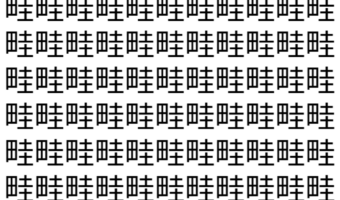 【脳トレ】「畦」の中に紛れて1つ違う文字がある!?あなたは何秒で探し出せるかな??【違う文字を探せ!】