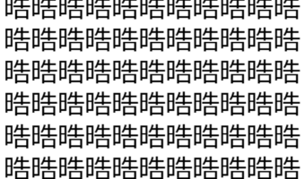 【脳トレ】「晧」の中に紛れて1つ違う文字がある!?あなたは何秒で探し出せるかな??【違う文字を探せ!】