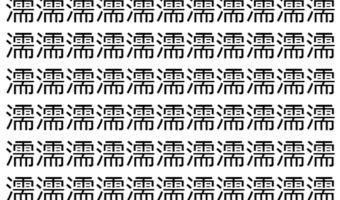 【脳トレ】「濡」の中に紛れて1つ違う文字がある!?あなたは何秒で探し出せるかな??【違う文字を探せ!】