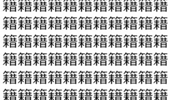 【脳トレ】「籍」の中に紛れて1つ違う文字がある!?あなたは何秒で探し出せるかな??【違う文字を探せ!】