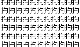 【脳トレ】「扚」の中に紛れて1つ違う文字がある！？あなたは何秒で探し出せるかな？？【違う文字を探せ！】