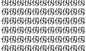 【脳トレ】「仭」の中に紛れて1つ違う文字がある!?あなたは何秒で探し出せるかな??【違う文字を探せ!】
