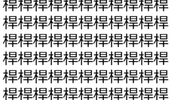 【脳トレ】「桿」の中に紛れて1つ違う文字がある!?あなたは何秒で探し出せるかな??【違う文字を探せ!】