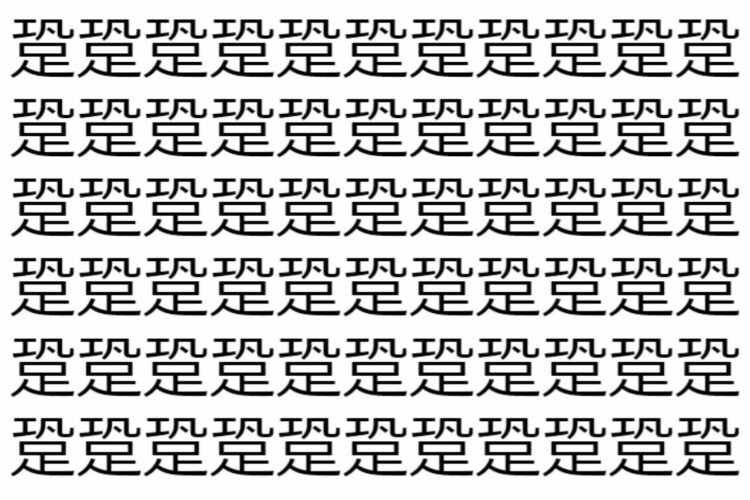 【脳トレ】「跫」の中に紛れて1つ違う文字がある！？あなたは何秒で探し出せるかな？？【違う文字を探せ！】