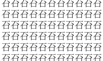 【脳トレ】「䂖」の中に紛れて1つ違う文字がある！？あなたは何秒で探し出せるかな？？【違う文字を探せ！】