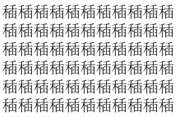 【脳トレ】「䅤」の中に紛れて1つ違う文字がある！？あなたは何秒で探し出せるかな？？【違う文字を探せ！】
