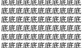【脳トレ】「底」の中に紛れて1つ違う文字がある!?あなたは何秒で探し出せるかな??【違う文字を探せ!】